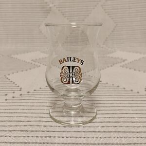 Baileys Logo Branded Glass Footed Cordial Shot Glass Collectable Tulip Glass